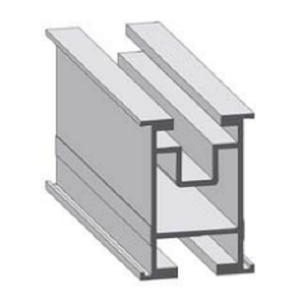 Q.MOUNT Modultragprofil 45 2380 mm Alu | silber - für erhöhte Schneelast
