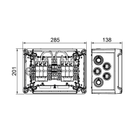 Überspannungsbox OBO DC TYP I+II für 2 MPP 2+2