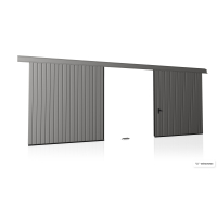 Hängeschiebetor ungedämmt zweiflügelig oben + unten 11750 x 2500