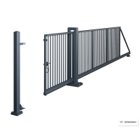 FreitragendesSchiebetor PI 95 geschlossenes Profil 25x25 mm 7000 x 1500