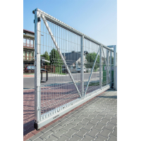 Freitragendes Schiebetor PI 95 Gitterpaneel VEGA B 5000 x 1000