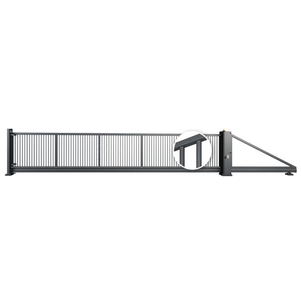 Freitragendes Schiebetor PI 95 Rohrfüllung fi 25 mm 4500 x 2000