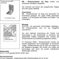 Winkelverbinder 90x90x65x2,5 mit Steg