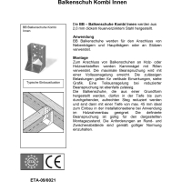 Balkenschuh Kombi Innen (60x100x2,0)