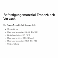 Befestigungsmaterial Trapezblech Vorpack