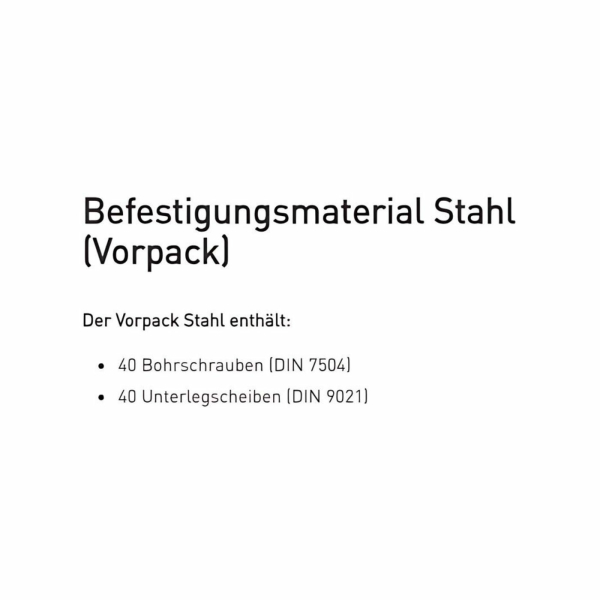 Befestigungsmaterial Stahl Vorpack