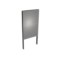 Solarzaun - einbetoniert 90 Grad* Holzdekor A ohne PV Modul - 99% UPCYCLING