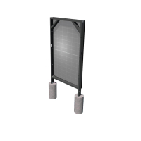 Solarzaun - einbetoniert 90 Grad* Holzdekor A ohne PV Modul - 99% UPCYCLING