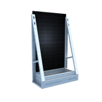 Solarzaun vertikal freistehend 90° – Größe M (1840 × 1040 mm) | PV-Zaunelement aus verzinktem Stahl