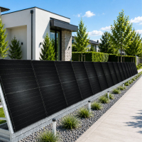 Solarzaun vertikal freistehend 73° – Größe L (1762 × 1144 mm) | PV-Zaunelement aus verzinktem Stahl