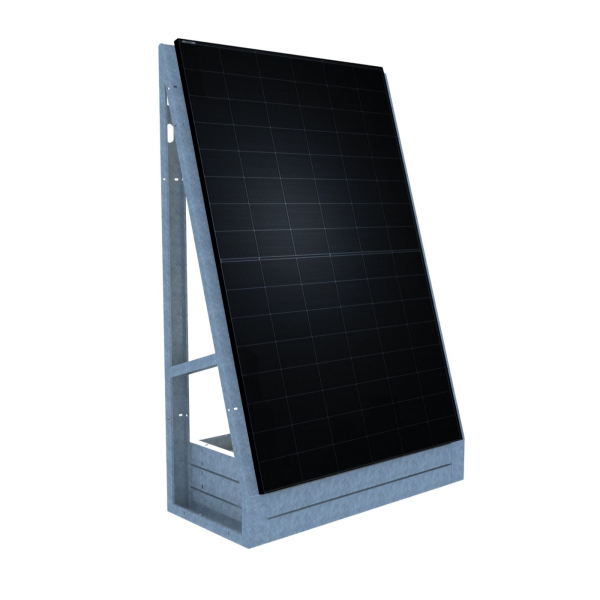 Solarzaun - vertikal -  freistehend 73 Grad* Verzinkt (M)