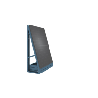 Solarzaun - freistehend 65 Grad Holzdekor A ohne PV Modul - 99% UPCYCLING