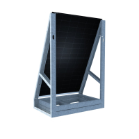Solarzaun  - vertikal - freistehend 65 Grad* Verzinkt (M)