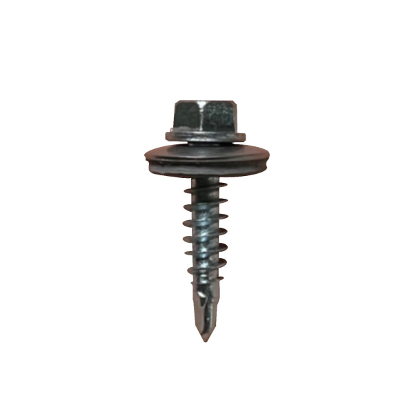 A2 6-Kant Blechschraube 6X25 mit Dichtscheibe 16mm und Bohrspitze