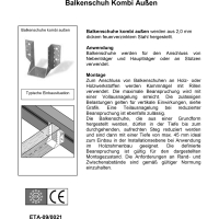 Balkenschuh Kombi Außen 40x100x2,0