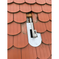 Blechziegel | Metalldachplatte passend für Bogener Klinkerbiber Segmentschnitt 180x360 Anthrazit RAL7021