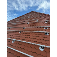 Blechziegel | Metalldachplatte passend für Bogener Klinkerbiber Segmentschnitt 180x360 Anthrazit RAL7021