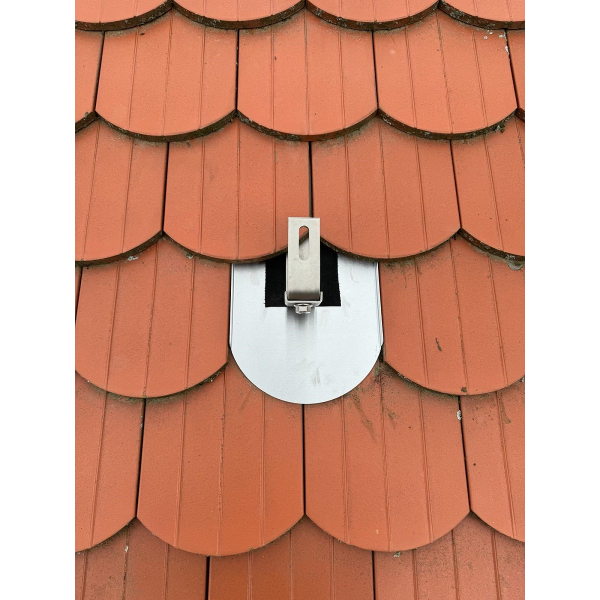 Blechziegel | Metalldachplatte passend für Bogener Klinkerbiber Sechseckschnitt 180x380 Braun RAL 8014