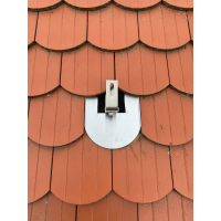 Blechziegel | Metalldachplatte passend für Bogener Klinkerbiber Sechseckschnitt 180x380 Braun RAL 8014