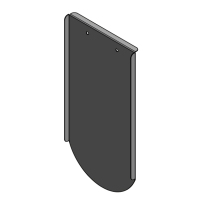 Blechziegel | Metalldachplatte passend für Bogener Klinkerbiber Sechseckschnitt 180x380 Braun RAL 8014