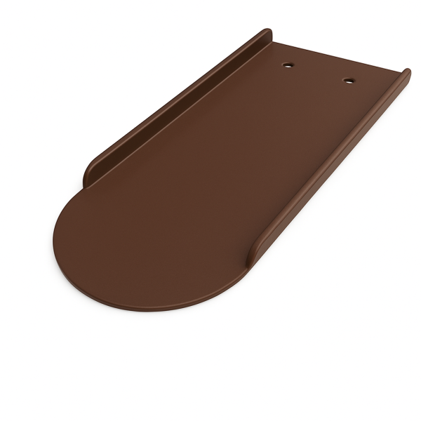 Blechziegel Metalldachplatte für Biberschwanz 155 x 380 Braun RAL 8014