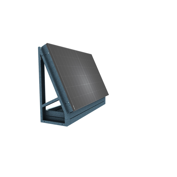 Solarzaun| freistehend horizontal/65 Grad/Anthrazit/Weiß/1 Stück/ohne PV Modul