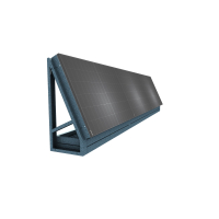 Solarzaun| freistehend horizontal/65 Grad/Holzdekor A/3 Stück/ohne PV Modul