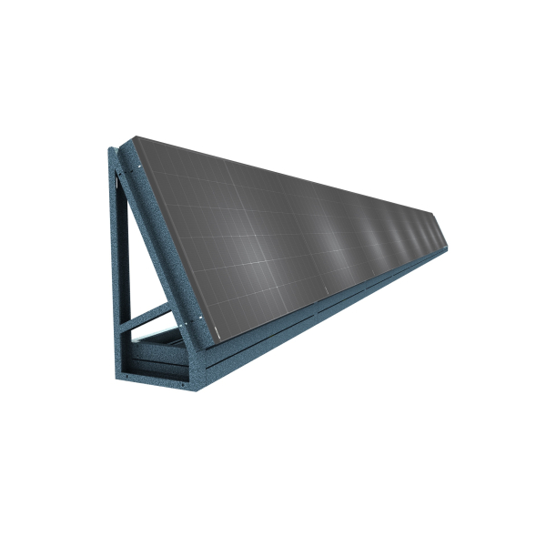 Solarzaun| freistehend horizontal/65 Grad/Holzdekor A/8 Stück/ohne PV Modul