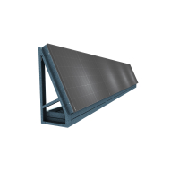 Solarzaun| freistehend horizontal/65 Grad/Verzinkt/4 Stück/ohne PV Modul