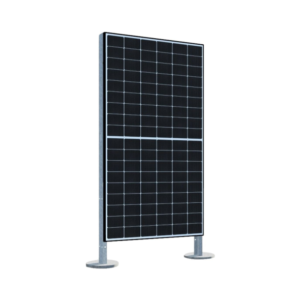 Solarzaun einbetoniert – Fester Stand & Stromgewinnung