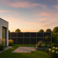 Solarzaun einbetoniert – Fester Stand &...