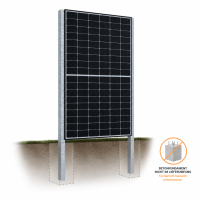Solarzaun zum Einbetonieren – PV-Zaun aus verzinktem Stahl zur Stromgewinnung