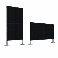 Solarzaun zum Einbetonieren – PV-Zaun aus verzinktem Stahl zur Stromgewinnung