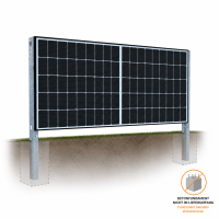 Solarzaun zum Einbetonieren – PV-Zaun aus...