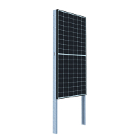 Solarzaun zum Einbetonieren – PV-Zaun aus verzinktem Stahl zur Stromgewinnung