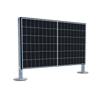 Solarzaun zum Einbetonieren – PV-Zaun aus verzinktem Stahl zur Stromgewinnung