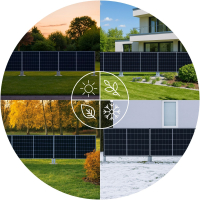 Solarzaun zum Einbetonieren – stabiler PV-Zaun zur Stromgewinnung | verzinktes Stahlgestell