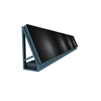 Solarzaun horizontal, freistehend - 99% UPCYCLING