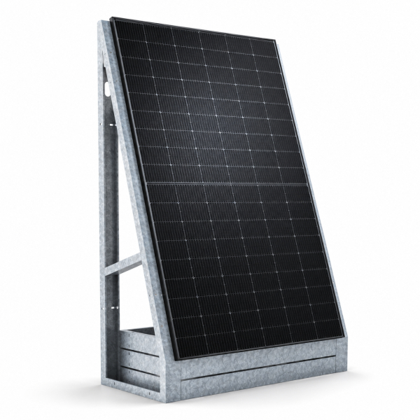 Solarzaun freistehend – PV-Zaun aus verzinktem Stahl ohne Einbetonieren
