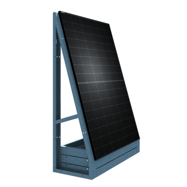 Solarzaun vertikal, freistehend - 99% UPCYCLING