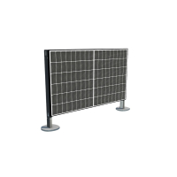 Aktion! Solarzaun horizontal einbetoniert - 99% UPCYCLING (Größe M)