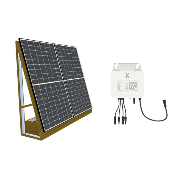 Balkonkraftwerk/Gartenkraftwerk Komplettset Q Cells Solarmodul 390 Wp + Wechselrichter