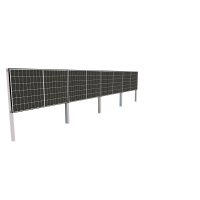 Aktion! Solarzaun horizontal einbetoniert - 99% UPCYCLING Verzinkt