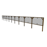 Aktion! Solarzaun horizontal einbetoniert - 99% UPCYCLING Verzinkt
