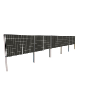 Aktion! Solarzaun horizontal einbetoniert - 99% UPCYCLING Verzinkt
