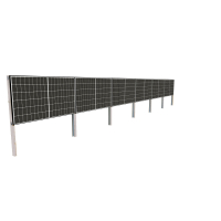 Aktion! Solarzaun horizontal einbetoniert - 99% UPCYCLING Verzinkt