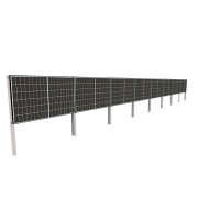 Aktion! Solarzaun horizontal einbetoniert - 99% UPCYCLING Verzinkt