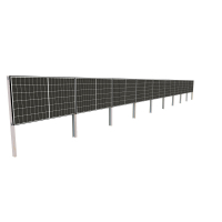 Aktion! Solarzaun horizontal einbetoniert - 99% UPCYCLING Verzinkt