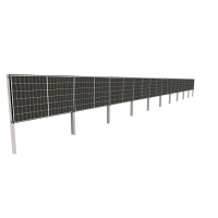 Aktion! Solarzaun horizontal einbetoniert - 99% UPCYCLING Verzinkt