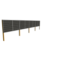 Aktion! Solarzaun horizontal einbetoniert - 99% UPCYCLING Verzinkt